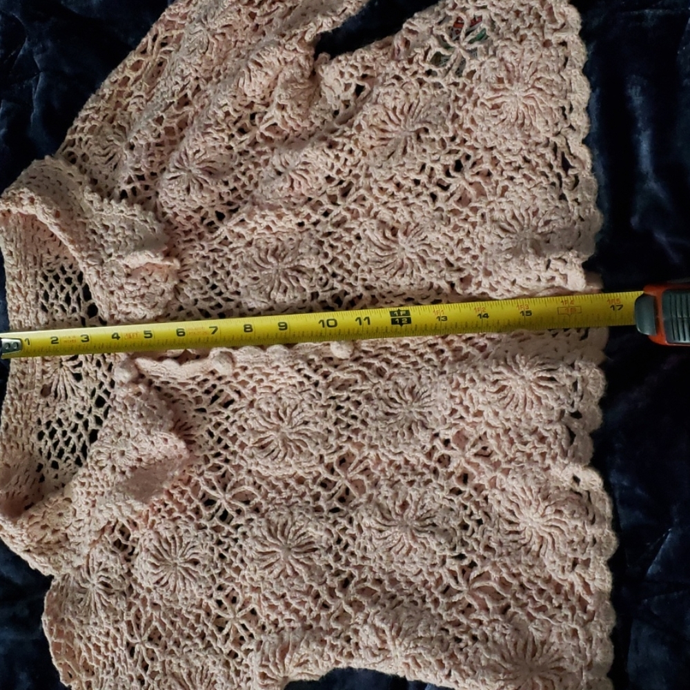 Vintage crocheted x-small cardigan - Picture 6 of 8